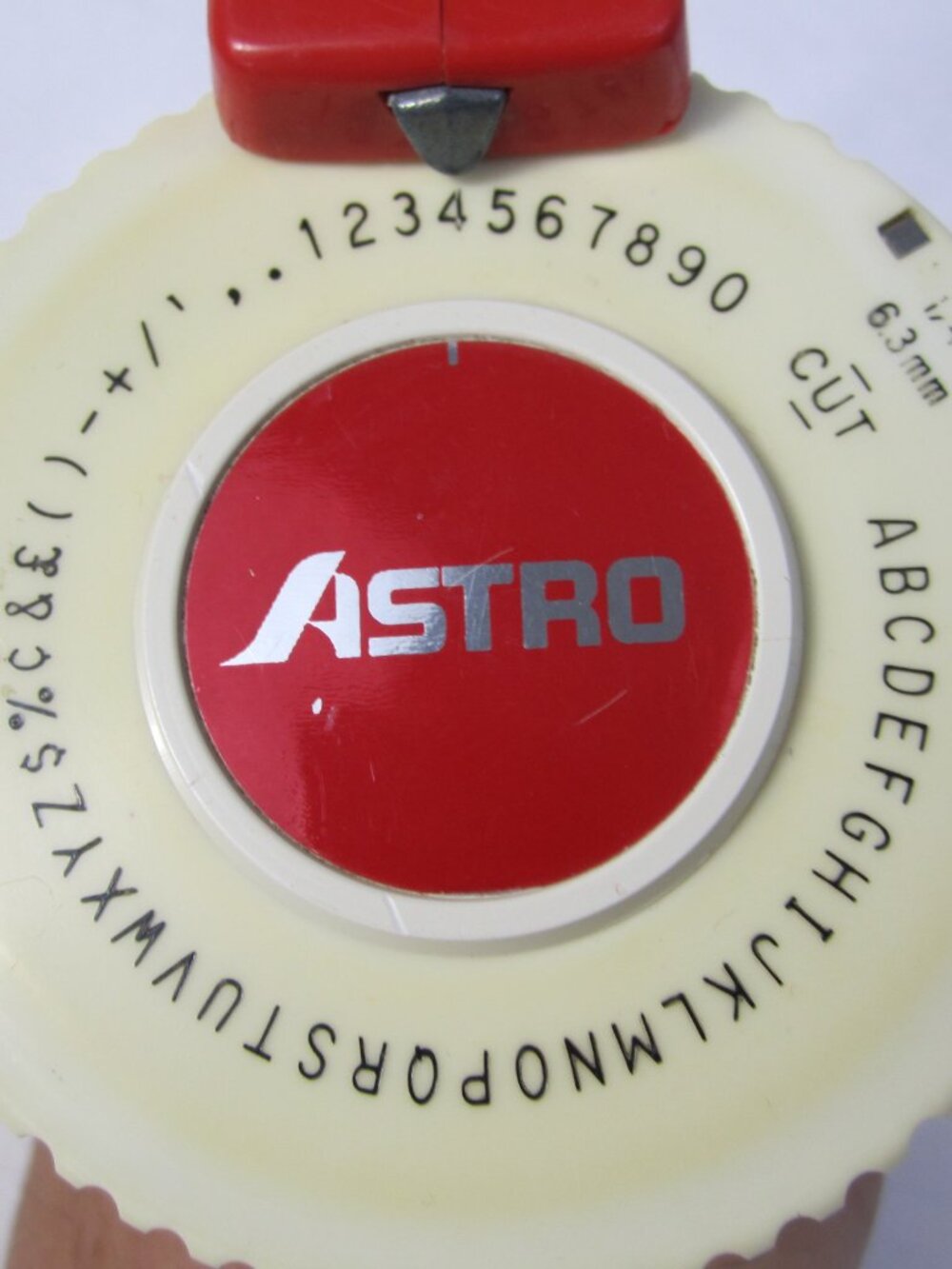 Astro Compact Handheld Rotary Label Maker Embosser Orange Vintage - Tested-Works - Picture 7 of 11